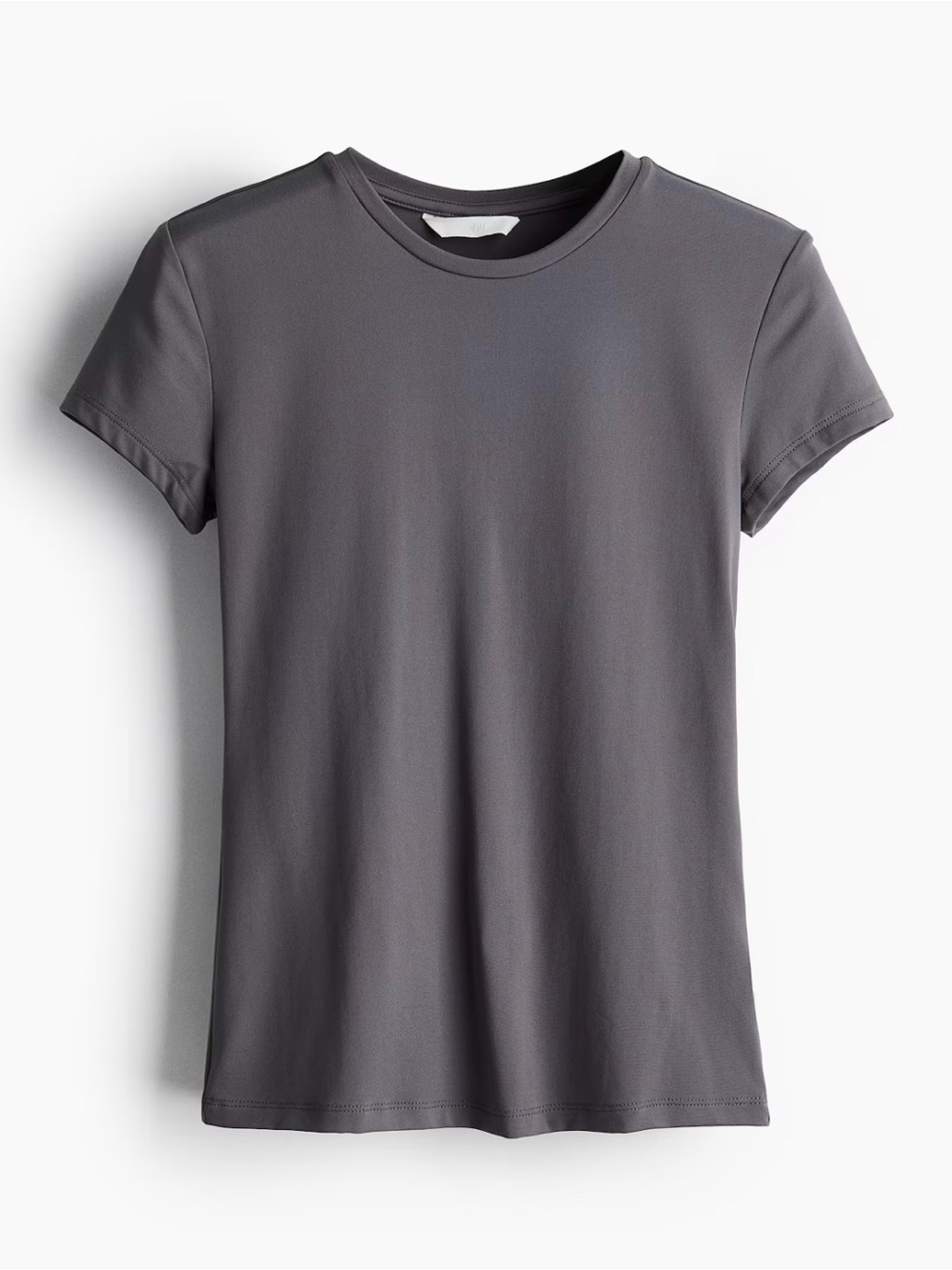H&M Crew Neck Short Sleeve Top - Gray